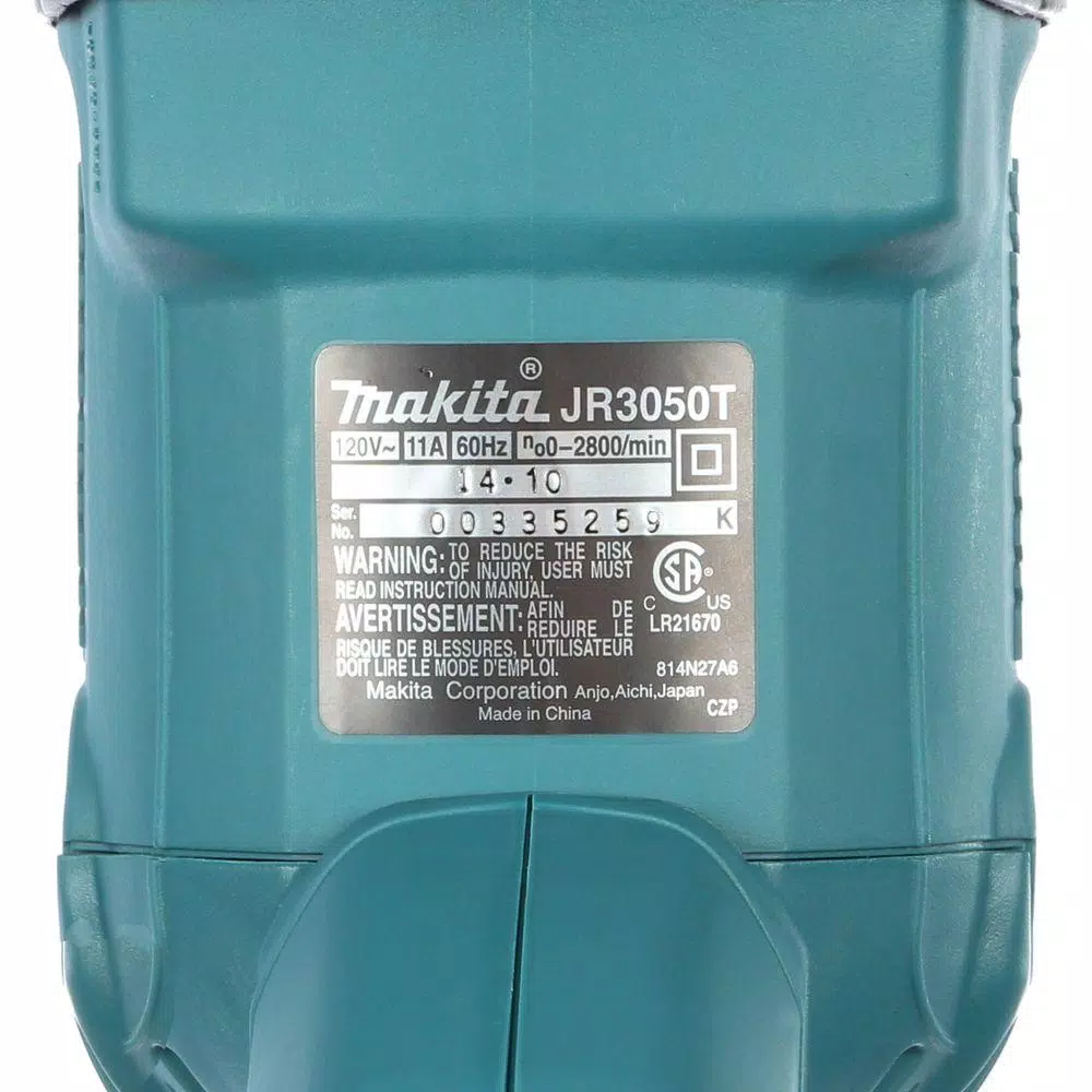 Makita 11 Amp Corded Variable Speed Reciprocating Saw Bundle with 6-Piece Blade Assortment Set