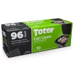 Toter 96 Gallon Trash Can Liners, 1.1 Mil Thick, 80 Count Case thumbnail 1