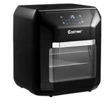Costway 10.6 Qt. Black Air Fryer Oven with Rotisserie, 1700W Digital Air Fryer with 7 Presets thumbnail 1