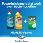 Clorox Toilet Bowl Cleaner Clinging Bleach Gel, Cool Wave Scent, 24 oz (2-Pack) thumbnail 6