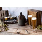 Legacy Pilsner Beer Gift Set with Acacia Wood Case, 2 Glasses, Cork Coasters, and Bottle Opener thumbnail 8