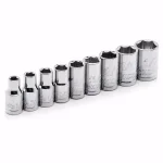 Husky 20-Piece 1/4 in. Drive Ratchet and Socket Set, SAE/Metric thumbnail 5