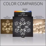 Kringle Traditions 20 in. 70-Light LED Cool White Folding Snowflake Decoration thumbnail 5