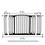 Dreambaby Chelsea Extra Wide Auto-Close Security Gate with Extensions, Black thumbnail 5