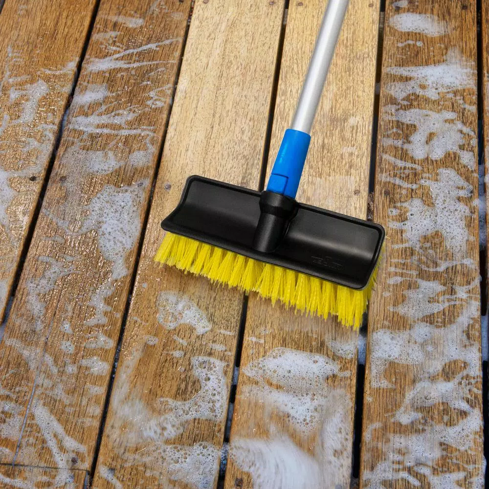 Unger Pro Bi-Level Scrub Brush with Hard Synthetic Bristles for Tile and Grout