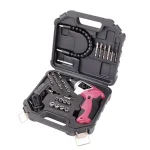 Apollo Tools 3.6V Lithium-Ion Cordless Electric Screwdriver with 45-Piece Accessory Set, Pink thumbnail 1