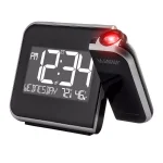 La Crosse Technology Digital Projection Alarm Clock with Indoor Temperature and Humidity Display, Black thumbnail 2