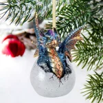 Design Toscano Hard Boiled Dragon Hatchling Holiday Ornament, 3.5 in. Resin Dragon Egg Collectible thumbnail 6