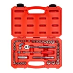 TEKTON 45-Piece 1/4 in. and 3/8 in. Drive 6-Point Socket and Ratchet Set (5 mm to 19 mm, 3/16 in. to 3/4 in.) thumbnail 1