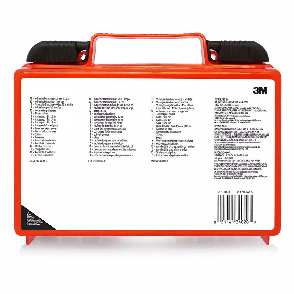 3M 118-Piece Industrial & Construction First Aid Kit with Carrying Case