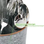 MIND READER Silver Metal 4 Section Utensil Caddy & Cutlery Holder thumbnail 3