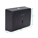 Mind Reader Wall Mounted Black Paper Towel Dispenser with Transparent Viewing Window, High Capacity ABS Plastic thumbnail 6