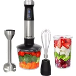 Megachef 4-in-1 Stainless Steel Immersion Blender Set with Chopper and Whisk, 300W thumbnail 1