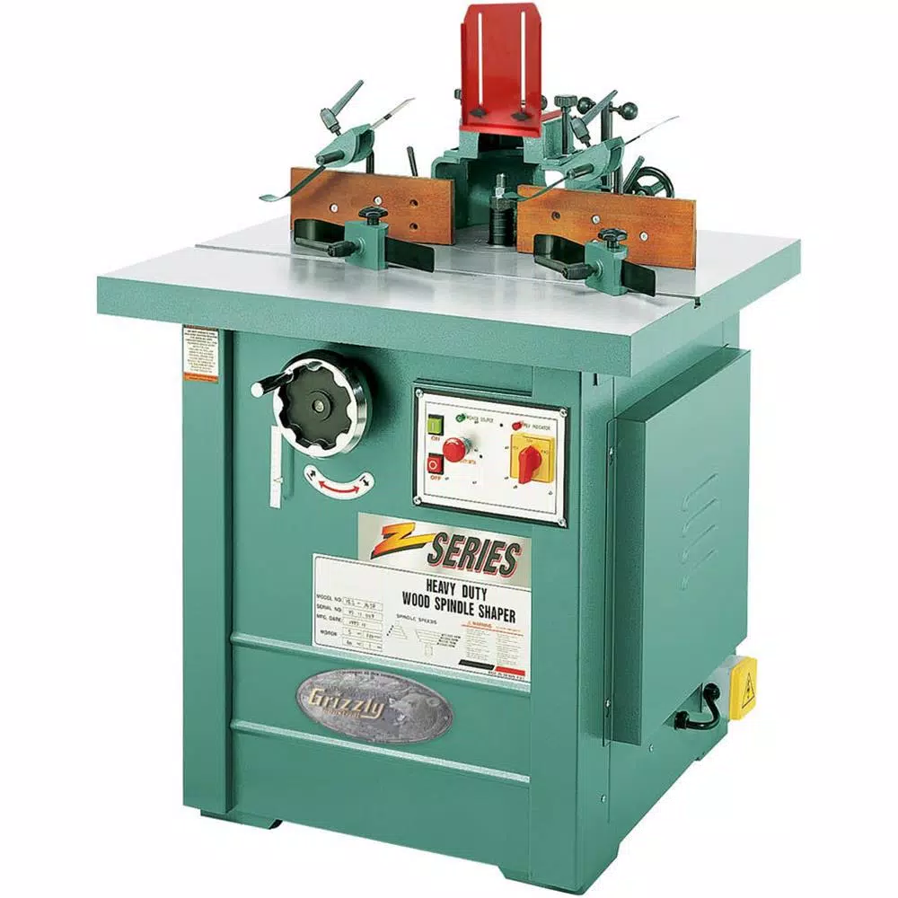 Grizzly Industrial 7-1/2 HP Professional 3-Phase Spindle Shaper with 4-Speed Variable Control