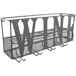 Southern Homewares WINE Wall Mounted Metal Wine Rack and Glass Holder thumbnail 3