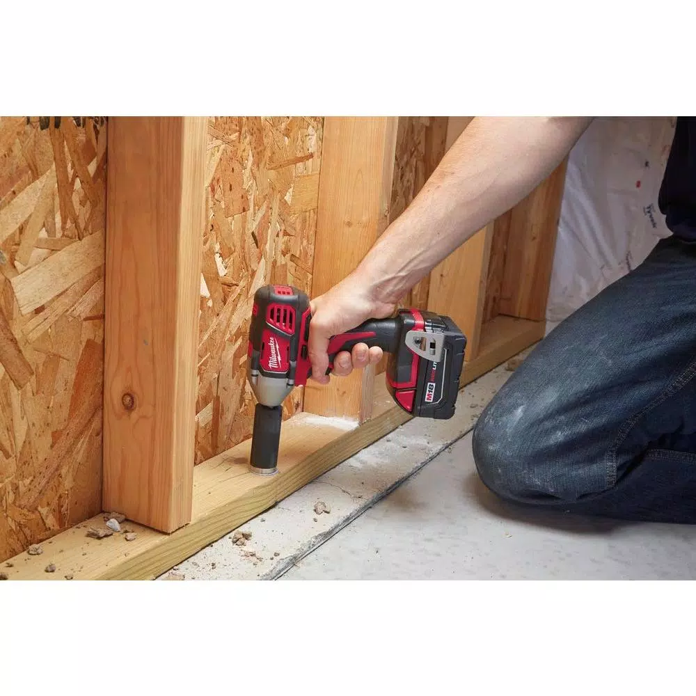 Milwaukee M18 1/2 in. Compact Impact Wrench Kit w/ (2) 3.0 Ah Batteries, Charger & Hard Case