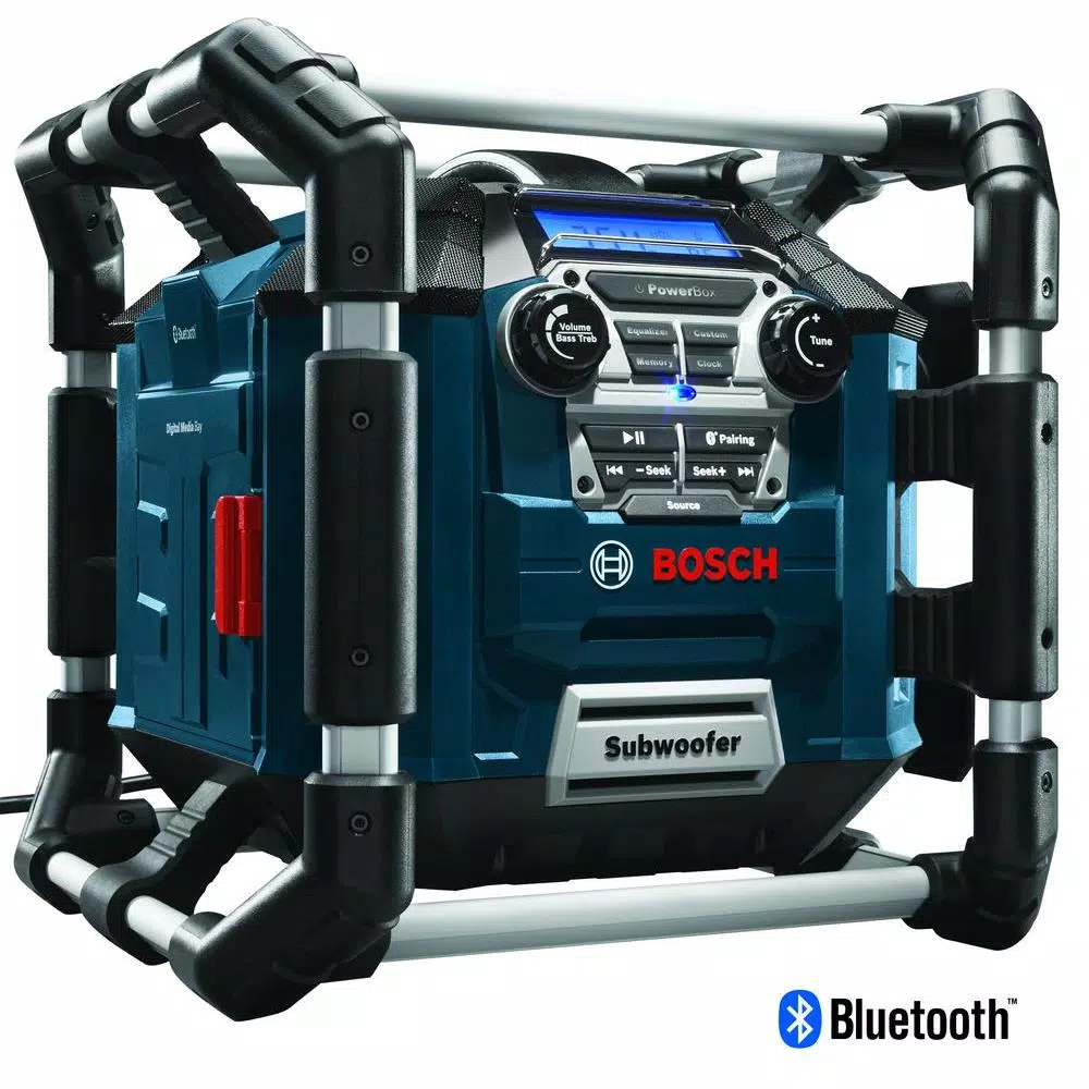 Bosch PB360C 18V Lithium-Ion Cordless Jobsite Radio, Bluetooth Stereo & Battery Charger