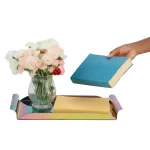 Mind Reader Assorted Color Rainbow Steel Rectangular Serving Tray with Handles thumbnail 2