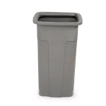 Toter Slimline 25 Gallon Square Trash Can - Graystone Heavy Duty Polyethylene thumbnail 4