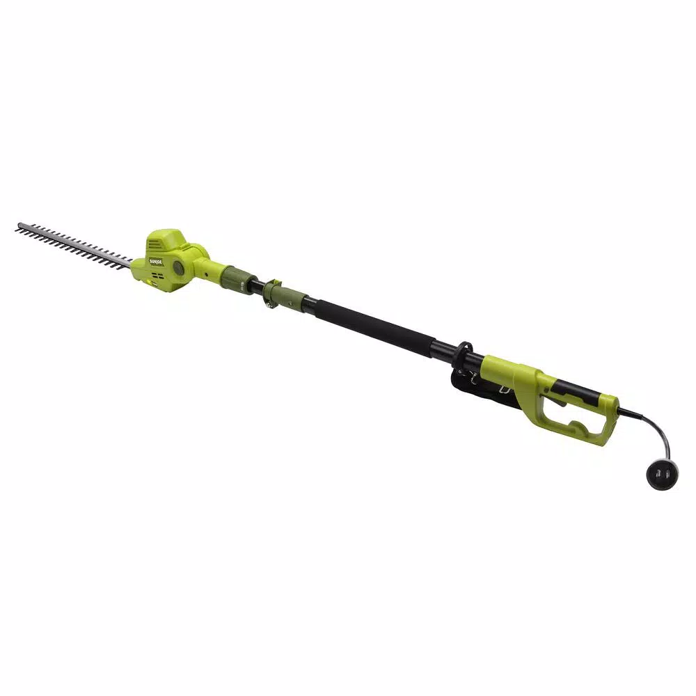 Sun Joe 4 Amp Corded Electric Telescoping Pole Hedge Trimmer with 21 in. Hardened Steel Blade