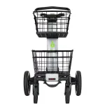 Unbranded Scout Folding Aluminum Cleaning Cart with Removable Baskets and Swivel Wheels thumbnail 6