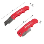 Stalwart Folding Utility Knife Set, 3-Pack with 9 Replacement Blades thumbnail 2
