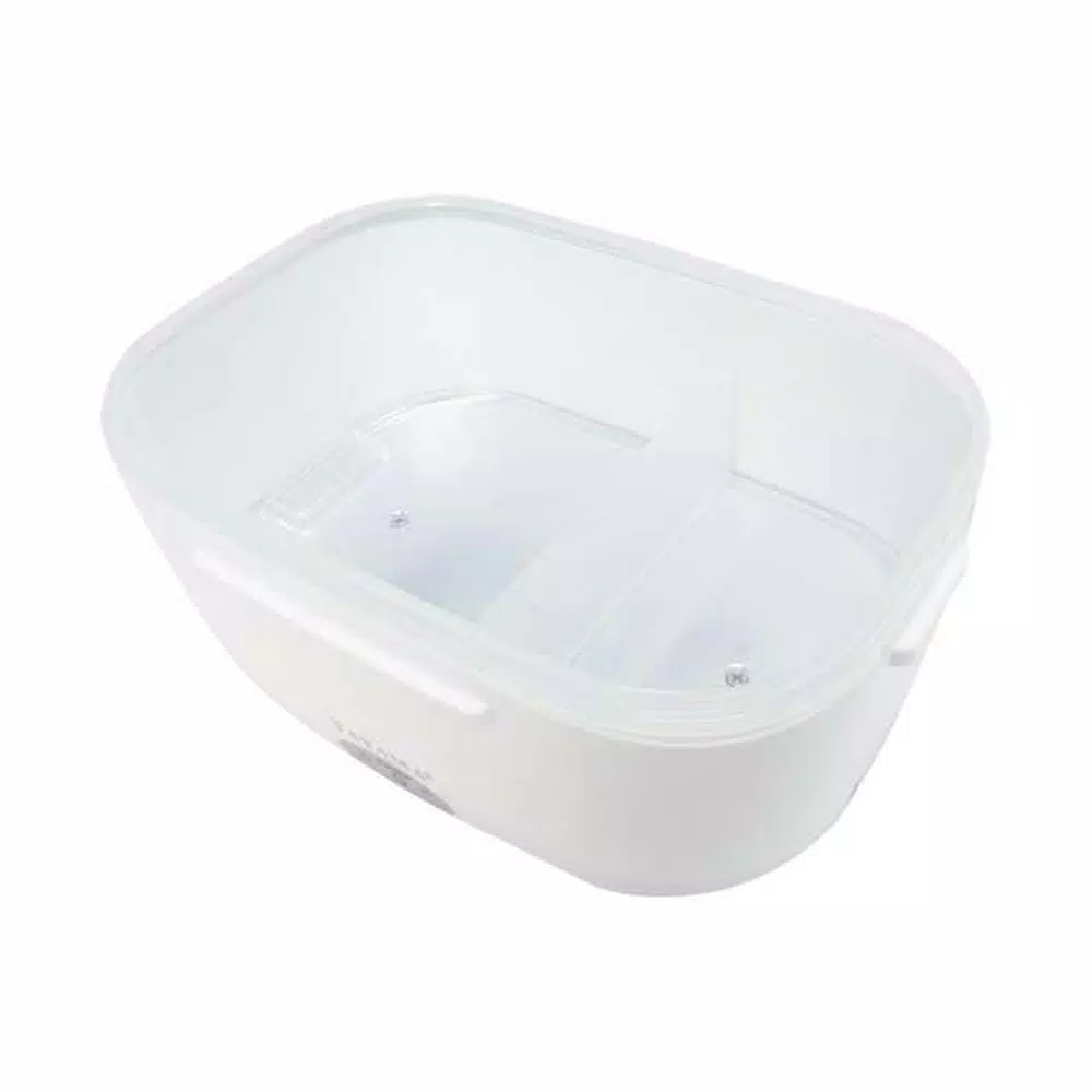 Tayama EHB-01 Electric Heating Lunch Box with Handle - White & Light Blue