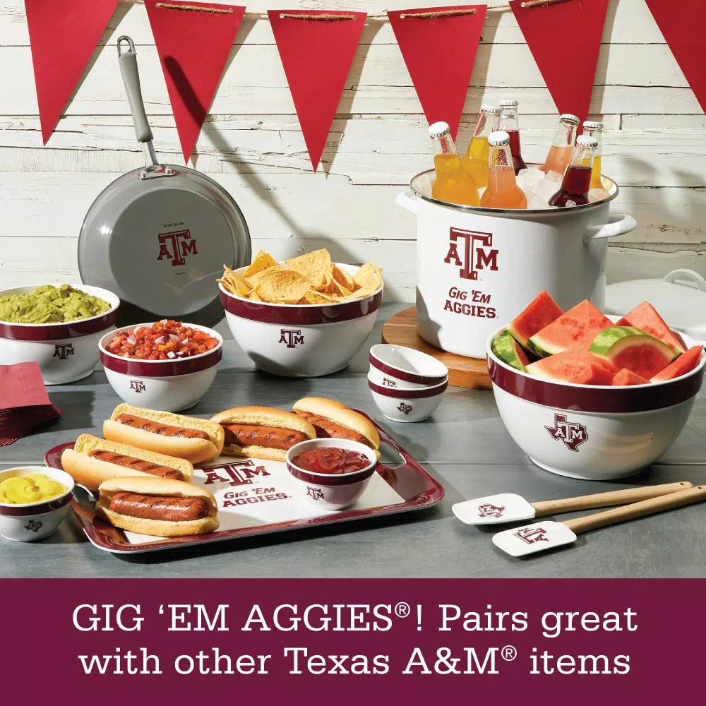 College Kitchen Collection Texas A&M Aggies 4-Piece Party Bowl Set, Maroon, 8 oz