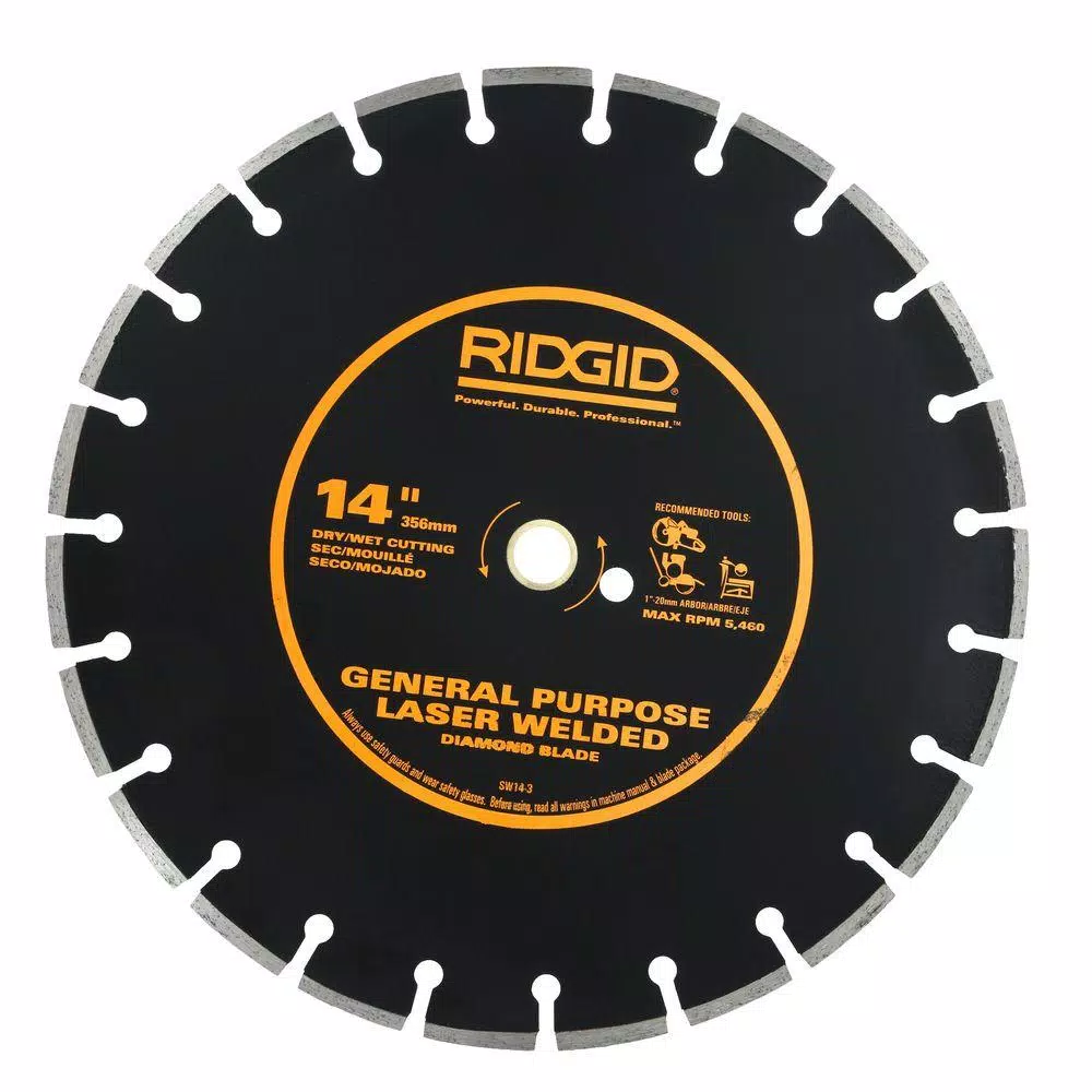 RIDGID 14 in. General Purpose Diamond Blade, 3-Pack