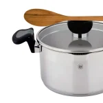 1829 Carl Schmidt Sohn ARON 1.6 qt. Stainless Steel Stock Pot with Glass Lid and Multi-Functional Utensil Holder Knob thumbnail 6