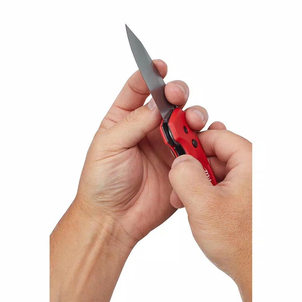 Milwaukee FASTBACK Stainless Steel Folding Utility Knife with 2.95 in. Blade