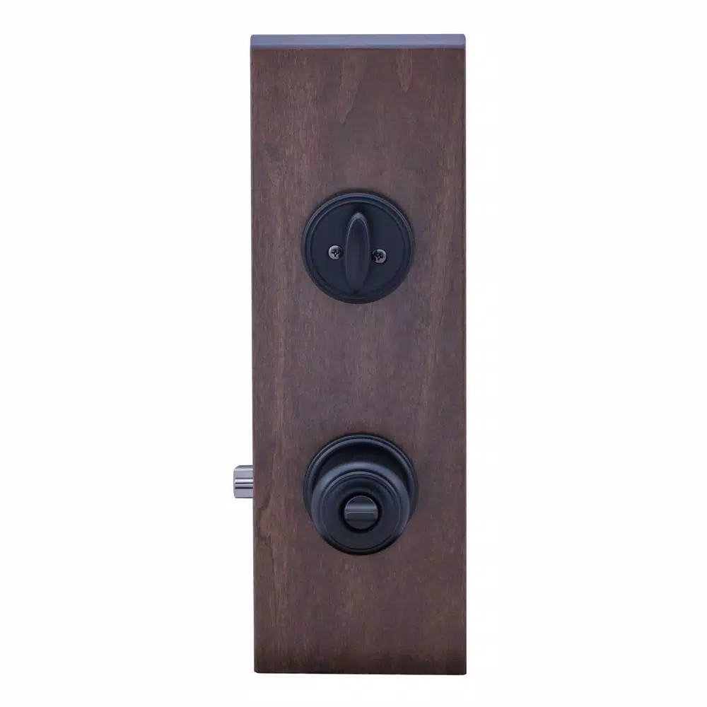 Copper Creek Colonial Black Entry Door Knob with Single Cylinder Deadbolt Lockset Combo Pack