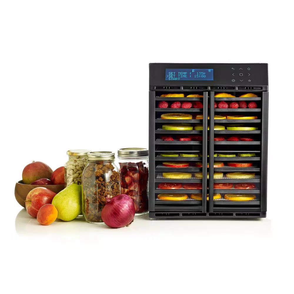 Excalibur RS10 10-Tray Black Electric Food Dehydrator with Smart Controller and Dual Drying Zones
