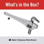 RIDGID Model 18 18 in. Aluminum Offset Pipe Wrench thumbnail 2