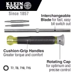 Klein Tools 4-in-1 Tamper-Proof Torx Electronics Screwdriver Set thumbnail 2