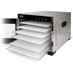 AROMA 6-Tray Digital Food Dehydrator with Glass Door and Stainless Steel Trays, 600W, Black thumbnail 2