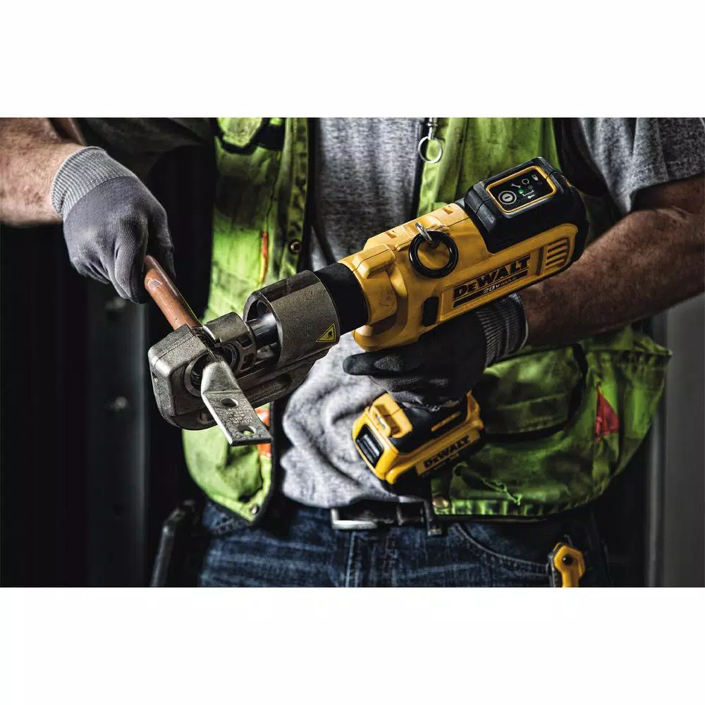 DEWALT DCE300M2 20V MAX Cordless Die Cable Crimping Tool Kit with (2) 4.0 Ah Batteries, Charger & Case