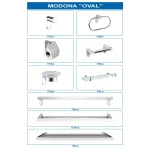 MODONA Oval Single Robe and Towel Hook, Polished Chrome thumbnail 4