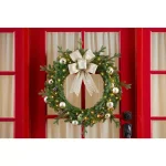 Home Accents Holiday Home Holiday Accents 30 in. St. Germain Pre-Lit LED Artificial Christmas Wreath, Warm White Lights thumbnail 2