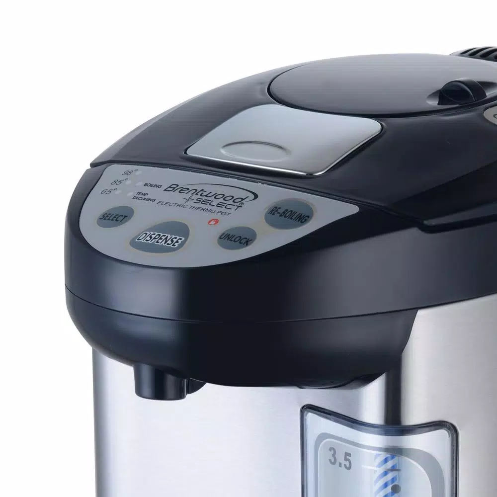Brentwood Select 4.0L Electric Instant Hot Water Dispenser, 17-Cup Stainless Steel Kettle