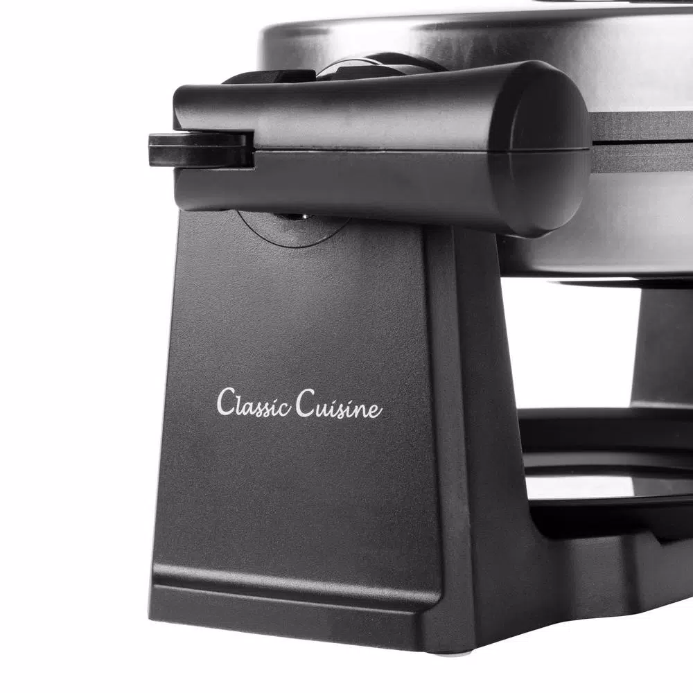 Classic Cuisine Classic Flip Belgian Waffle Maker, 1080W, Stainless Look