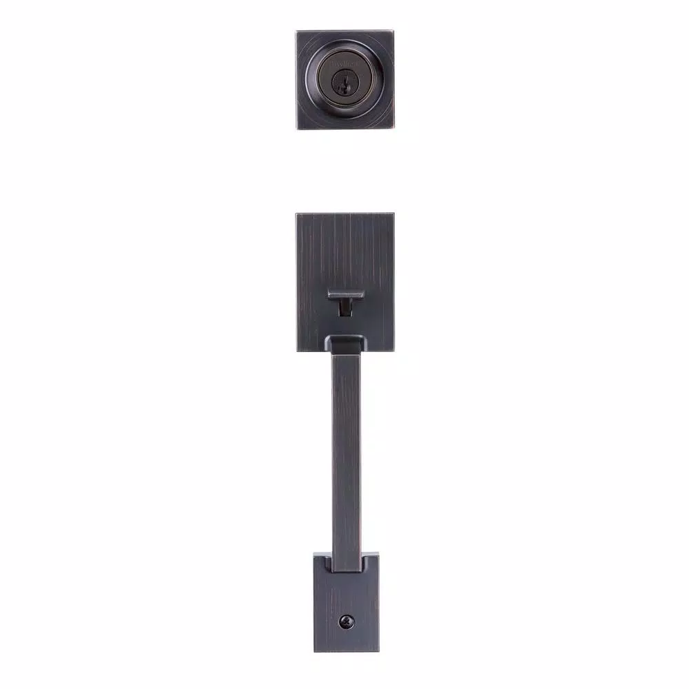 Kwikset Amador Single Cylinder Handleset, Venetian Bronze, Microban Antimicrobial Technology