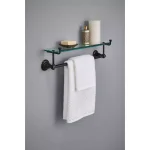 Delta Porter 18 in. Towel Bar with Glass Shelf, Oil Rubbed Bronze thumbnail 2