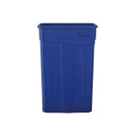 Suncast Commercial 23 Gallon Slim Blue Plastic Resin Trash Can thumbnail 2