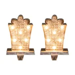 Glitzhome 2-Pack Marquee LED Metal Tree and Gift Box Stocking Holders thumbnail 1