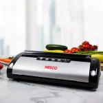 Nesco VS-02 Black Food Vacuum Sealer with Built-in Bag Cutter and Roll Storage thumbnail 8