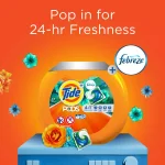 Tide PODS Plus Febreze Laundry Detergent, Botanical Rain Scent, High Efficiency, 61 Count thumbnail 6