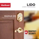 Kwikset Lido Polished Brass Exterior Entry Door Lever with SmartKey Security thumbnail 7