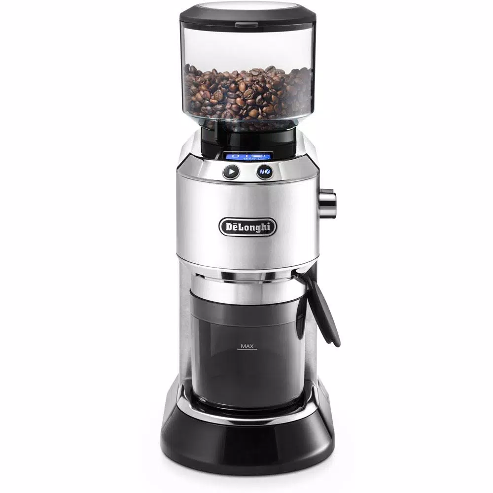 DeLonghi De'Longhi Dedica Stainless Steel Digital Conical Burr Coffee Grinder with 18 Settings