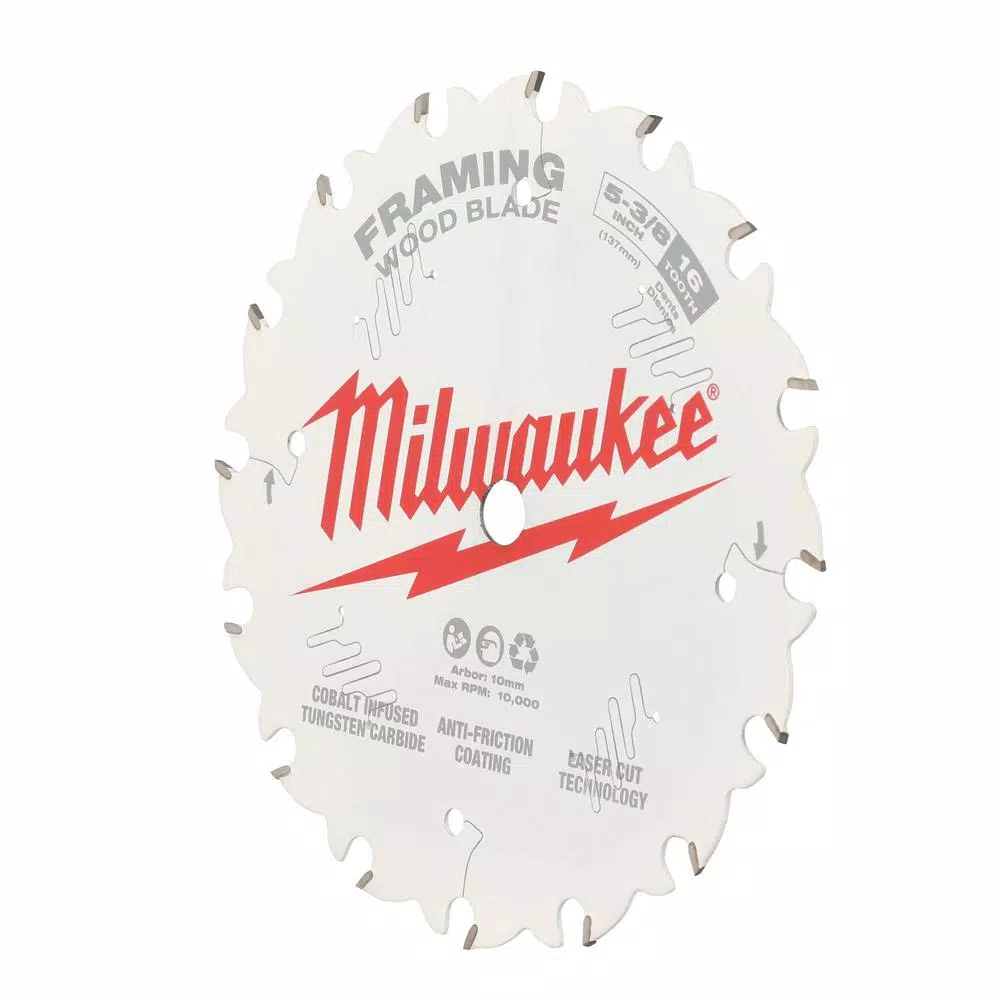 Milwaukee 5-3/8 in. 16-Tooth Framing Circular Saw Blade, Thin Kerf